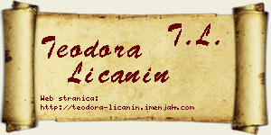 Teodora Ličanin vizit kartica